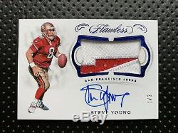 STEVE YOUNG 2018 Flawless PRIME Patch Autographs Auto #1/3! Ssp 49ers HOF