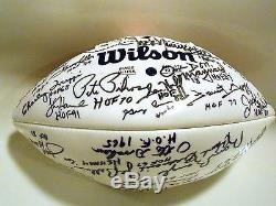 Sammy Baugh Joe Greene Deacon Jones +28 HOFers Signed Autograph Football Ball
