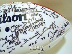 Sammy Baugh Joe Greene Deacon Jones +28 HOFers Signed Autograph Football Ball