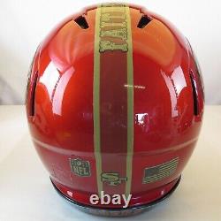 San Fran 49ers Custom Auth Helmet Flash Red with Alternate Concept and gold mask