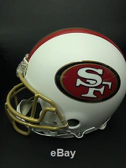San Francisco 49er Custom Matte White Large Authentic Helmet