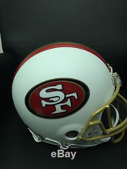 San Francisco 49er Custom Matte White Large Authentic Helmet