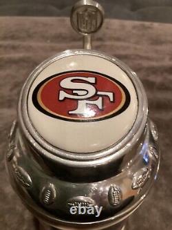 San Francisco 49er's Joe Montana LIDDED STEIN, Danbury Mint