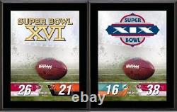 San Francisco 49ers 10.5 x 13 Sublimated Super Bowl Champion Plaque Bundle