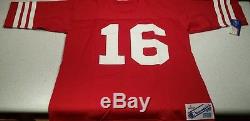 San Francisco 49ers #16 Joe Montana VTG/NWT Champion NFL Jersey Size Large
