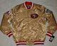 San Francisco 49ers 1990 Superbowl Badges Starter Jacket Quilt Lined Sz Med