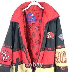 San Francisco 49ers 1994 Pro Player Mens Large NFL 75 Yrs Vintage Coat Jacket