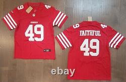 San Francisco 49ers #49 FAITHFUL Stitched Red F. U. S. E. Jersey