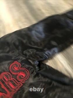 San Francisco 49ers Black Satin Starter Jacket Men's Medium Big Shield