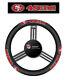 San Francisco 49ers Black Vinyl Massage Grip Steering Wheel Cover