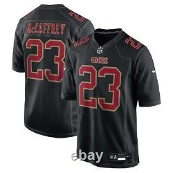 San Francisco 49ers Christian McCaffrey #23 Nike Black Official NFL Game Jersey