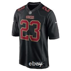 San Francisco 49ers Christian McCaffrey #23 Nike Black Official NFL Game Jersey