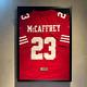 San Francisco 49ers Christian McCaffrey Jersey Framed, Christian McCaffrey Shirt