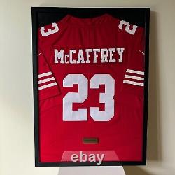 San Francisco 49ers Christian McCaffrey Jersey Framed, Christian McCaffrey Shirt