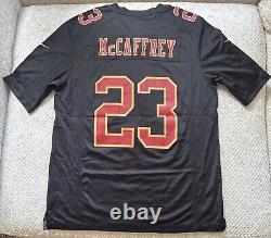 San Francisco 49ers Christian McCaffrey Nike Super Bowl LVIII Black Jersey L-NWT