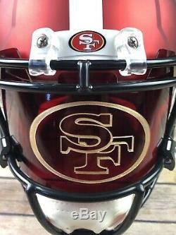 San Francisco 49ers Custom Full Size Riddell Speed Replica Blaze Helmet Visor