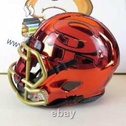 San Francisco 49ers Custom Mini Helmet Alternate decals on Red Chrome