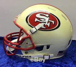 San Francisco 49ers Custom Rawlings Full Size Football Helmet White Pearl