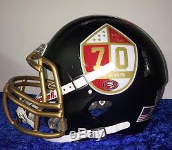 San Francisco 49ers Custom Riddell Speed Full Size Football Helmet Matte Black