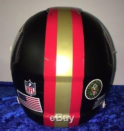 San Francisco 49ers Custom Riddell Speed Full Size Football Helmet Matte Black