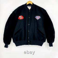 San Francisco 49ers DeLong Team NFL Jacket Size 2XL Black Super Bowl Victories