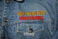 San Francisco 49ers Denim Jacket Embroidered Records/player Names 1990s Campri L