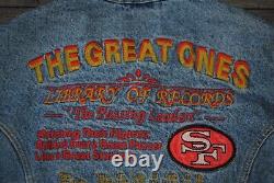 San Francisco 49ers Denim Jacket Embroidered Records/player Names 1990s Campri L