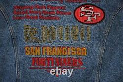 San Francisco 49ers Denim Jacket Embroidered Records/player Names 1990s Campri L