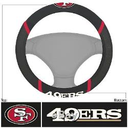 San Francisco 49ers Embroidered Steering Wheel Cover