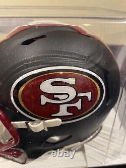 San Francisco 49ers Flat Black Riddell NFL Football Speed Mini Helmet New in Box