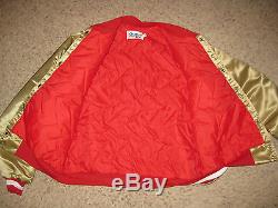 San Francisco 49ers Football 1990 Super Bowl Champs Chalk Line Satin Jacket XL