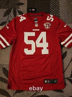 San Francisco 49ers Fred Warner 75th Anniversary Nike Game Jersey