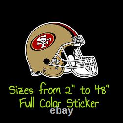 San Francisco 49ers Full Color Vinyl Decal Hydroflask decal Cornhole decal 2