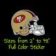 San Francisco 49ers Full Color Vinyl Decal Hydroflask decal Cornhole decal 2