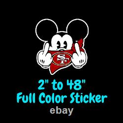 San Francisco 49ers Full Color Vinyl Decal Hydroflask decal Cornhole decal 4