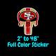 San Francisco 49ers Full Color Vinyl Decal Hydroflask decal Cornhole decal 6