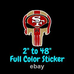 San Francisco 49ers Full Color Vinyl Decal Hydroflask decal Cornhole decal 6