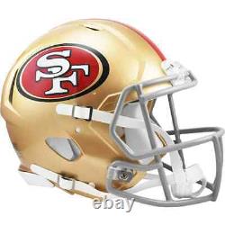 San Francisco 49ers Full Size Authentic NFL Speed Football Helmet Riddell