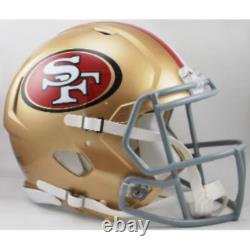 San Francisco 49ers Full Size Authentic Revolution Speed Football Helmet NFL