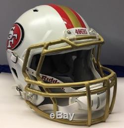 San Francisco 49ers Full Size Riddell Speed Custom Football Helmet White Pearl
