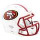 San Francisco 49ers Full Size White Matte Speed Replica Helmet New In Box 25754