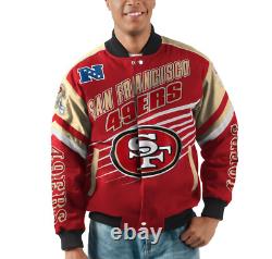 San Francisco 49ers G-III Sports EXTREME STRIKE Cotton Twill NFL Jacket -Scarlet