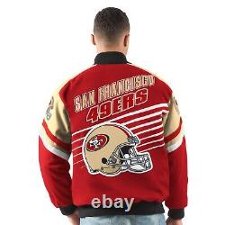 San Francisco 49ers G-III Sports EXTREME STRIKE Cotton Twill NFL Jacket -Scarlet