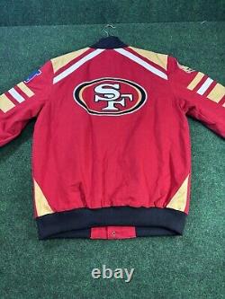 San Francisco 49ers G-III Sports Power Forward Racing Full-Snap Jacket Size L