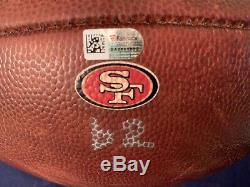 San Francisco 49ers Game Used Football November 11, 2016 vs Patriots Two COAs