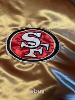 San Francisco 49ers Gold Satin Jacket Size 3XL