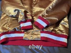 San Francisco 49ers Gold Satin Jacket Size 3XL
