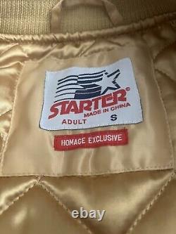 San Francisco 49ers Homage Exclusive Starter Jacket Gold SF Niners Satin NFL