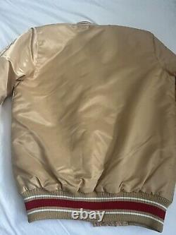 San Francisco 49ers Jacket Gold SF Niners Satin NFL(Hand Made)