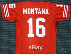 San Francisco 49ers Joe Montana Autographed Signed Red Jersey Tristar 128889